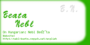 beata nebl business card